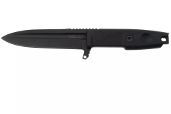  Couteau Scout Defender, couteau de combat ultra-mince, lame 118 mm, drainage sanguin, étui Kydex avec système M.O.L.L.E., étui Kydex avec système M.O.L.L.E.