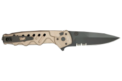 Coltello Extreme Ratio Caimano Nero N.A. Tactical Mud, Coltello tattico de Punta de Lancia, Impugnatura de Alluminio, Lama rivestita MIL-C-13924, Clip reversibile e rompi finestra
