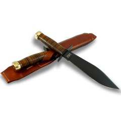 Coltello Primo Corso, Daga Replica storica, acciaio cobalto N690, edizione speciale con lama satinata e custodia in legno de