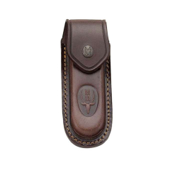 Funda de piel Muela F/10 de color marrón, ideal para modelos de navajas 10-M, medida 140 x 58 mm