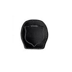 Gürtelabzeichenhalter aus schwarzem Leder mit Polymerhaken Vega Holster 1WA