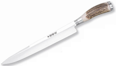 Gaucho Messer G-260 Miguel Nieto von 38 cm, mit Stahlklinge von 26 cm und mango Hirschhorn mit Lederhülle