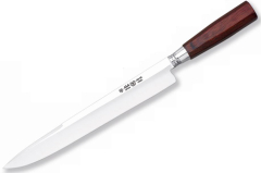 Cuchillo Gaucho G-26 Miguel Nieto de 38 cms, con hoja de acero de 26 cms y mango de Madera stamina con funda de Vaina de piel