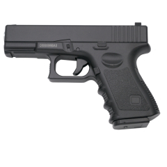 Pistola Galaxy G15 Tipo Glock 19 - Negra - Pistola Muelle Calibre 6 mm Aleación de metal y zinc - Energía 0.33 Julios - Velocidad de disparo 82m/s - 268 FPS. Ref:G15