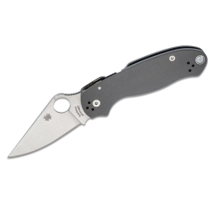 Spyderco STE- C223GPDGY Tactical Knife For 3 7,5 cm lange, glatte Klinge aus Maxamet-Stahl und dunkelgrauer G-10 Griff. Inklusive Multi-Positions-Clip