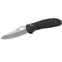 Benchmade STE-550-S30V Cuchillo Táctico  Griptilian Drop Point, hoja CPM-S30V premium acero inoxidable (58-60 HRC) de 20.50 cm y Mango Grivory® negro texturizado con forros de acero inoxidable