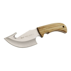 Cuchillo de caza Muela Grizzly GRIZZLY-12.OL, cachas de madera de olivo, enterizo, peso 255 gramos + tarjeta multiusos de regalo