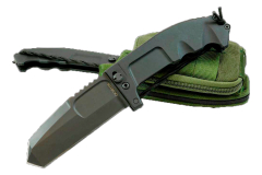 Coltello RAO AVIO, coltello tattico di sopravvivenza, con fodero funzionale e kit ottimizzato (fischietto, motosega, bussola, pietra focaia, paracord)