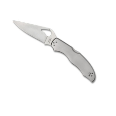 Spyderco STE-BY01P2 Couteau de Survival Byrd Harrier 2 avec lame lisse de Acier 8Cr13MoV de 8,6 cm de de long, avec manche de en acier inoxydable de couleur acier. Comprend un clip ambidextre et un trou pour la lanière.