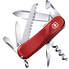Schweizer Offiziersmesser Victorinox Evolution S13 2.38130.SE Rot mit 14 Funktionen inklusive Schraubenzieher, Nagelfeile und Korkenzieher
