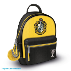 Pyramid International HARRY POTTER (HUFFLEPUFF) Mochila de moda, piel sintética de lujo, forro único, accesorio de cremallera a juego, bolsillos interiores y exteriores, espaciosa y duradera