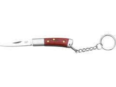 Schlüsselanhänger-Messer Joker mit mango aus rotem Holz, Edelstahlhülse und 4 cm Klinge JKR0326