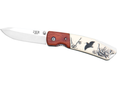 Faca Joker com mango em plástico com motivo woodcock e lâmina de aço inoxidável de 7,6 cm, JKR367