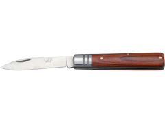 Coltello tascabile Joker con puntale in acciaio inossidabile, manici in legno rosso e lama da 7 cm. JKR0077