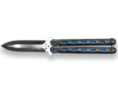 Couteau papillon JKR avec manche en zamak et lame de 9,5 cm - JKR509.