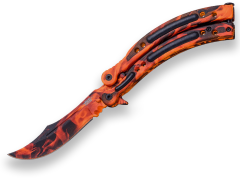 Couteau de supporter CSGO JKR CSGO, manche en aluminium, lame en acier inoxydable de 9,5 cm, avec fourreau en nylon. JKR614