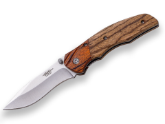 Navaja combinada JKR, hoja de 8 cm de acero inox, mango de madera, total 18,5 cm, JKR0647