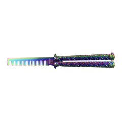 JKR692 Kammmesser, Multicolor Klinge aus rostfreiem Stahl 9,8 cm, Gesamtlänge 22 cm, Griff in Multicolor Farbe, stumpf.
