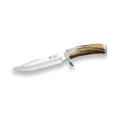 Cuchillo de caza Joker "Tigre" CC37 con puño de asta de ciervo y hoja de 17 cm MOVA, 233 gramos, cruceta inox, herramienta de pesca, caza, camping y senderismo