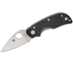 Faca de caça Spyderco STE-C129GP Cat com lâmina lisa de aço CTS BD1N de 6,2 cm de comprimento e cabo preto G-10. Inclui clipe de bolso multi-posições
