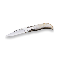 Coltello da caccia laguiole con ghiera in acciaio inox, manico su toro albero e lama da 9,5 cm, Joker Bécasse, 135 gr, NA10 + carta regalo multiuso