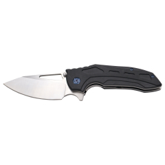 Serie Thunder, lama 8,6 cm, manico in G10 nero, lunghezza totale 21,1 cm, K0821BK, strumento per uso sportivo, pesca e caccia.