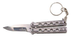 Navaja llavero mariposa Third K2824B hoja de 4,1 cm acabado cromado.