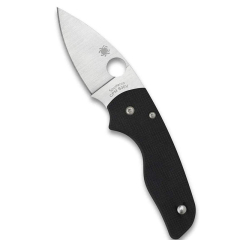 Spyderco STE- C230GS Lil' Native Klappmesser 'SpyderEdge' Wellenschliffklinge aus CPM S30V Stahl 6,3 cm lang und G-10 Griff in schwarz. Inklusive beidhändigem Taschenclip