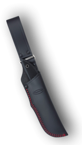 Funda de cuero para cuchillo Fallkniven KK de color negro  