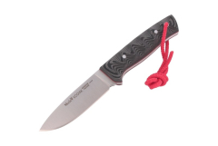 Cuchillo de caza Muela Kodiak KODIAK-10SV.M, enterizo, cachas micarta negra, 21 cm de tamaño total + tarjeta multiusos de regalo