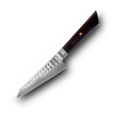 Petty Knife From the "BUNKA Ladies" Collection mit Klinge de 13,3 cm in rostfreiem de Damaszener-Stahl de hohem Kohlenstoff AUS-10 und Griff de Holz de Ebenholz in Box de Bambus