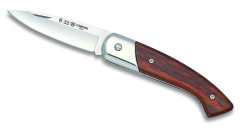Navaja Camping 108 Miguel Nieto de 17,5 cms, con hoja de acero de 7 cms con mango de Madera natural de olivo y cromo duro