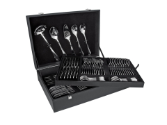 Set de couverts complet de. Arcos Serie Lisboa - Couverts de 113 pièces dans un élégant coffret de Gift - Monobloc de une pièce sola pièce de Acier inoxydable - Couleur argent.
