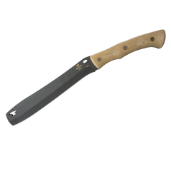 Facas de Corço STE-0108BRS1 Faca Compadre Froe Cerakote com lâmina e cabo em aço 21,4 cm 5160 Cabo em micarta natural Inclui bainha em pele genuína de cor preta com anel em aço inoxidável