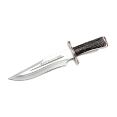 Cuchillo enterizo de caza Muela Magnum MAGNUM-23.TO, asta de ciervo, defensa y tacón de acero inoxidable, hoja de 23 cm + tarjeta multiusos de regalo
