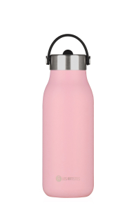 Les Artistes Paris A-2391 Bottle'Up 2.0, 1 Liter Thermosflasche, BPA-freie isothermische Flasche, wiederverwendbar, hält 12 Stunden heiß und 24 Stunden kalt, Griff, Edelstahl, Magnolia-Design