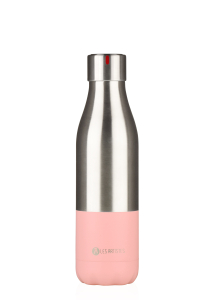Les ARTISTTES Paris A-4373 Bottle'Up, Thermosflasche 500 ml, Isothermflasche BPA-frei, wiederverwendbar, hält el  12 Stunden warm  und kalt 24 Stunden, Edelstahl, Split Pink Design