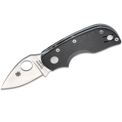 Couteau de chasse Spyderco STE-C130GP Chicago avec lame lisse en acier CTS BD1N de 5,1 cm de long et manche en G-10 noir. Comprend un clip de poche ambidextre