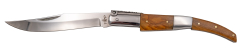Navaja de Carraca Third Serie Ámbar N54O – Hoja de Acero 440 de 13 cm Brillo Espejo, Mango con Virolas de Acero Inoxidable y Madera de Olivo, Caja de Presentación – Ref. N54O
