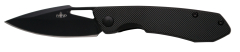 Navaja Third N85N mango de aluminio negro con textura, hoja de 7 cm acabada en negro. Con clip. 