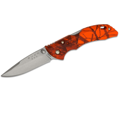 Buck Knives STE-0284CMS9 Cuchillo de Caza Plegable Bantam Naranja Mossy Oak® Blaze Camo con Hoja de 7 cm, acero inoxidable 420HC y mango de nylon reforzado con fibra de vidrio. Con agujero para el llavero