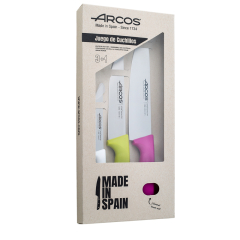 Arcos Küchenmesserset Niiza Serie aus Edelstahl NITRUM® und Polypropylen-Griff