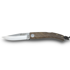 Couteau de sport de le Marca Joker IBERICA NN148. Couteau avec lame de acier 3cr13mov de 8,2 cm. Manche en bois de Noyer de 9,5 cm.