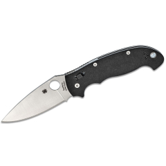 Spyderco STE-C95GP2 Manix 2 XL Klappmesser mit 9,8 cm langer, satinierter Klinge aus CPM S30V Stahl und schwarzem G10 Griff. Inklusive beidhändigem Clip 