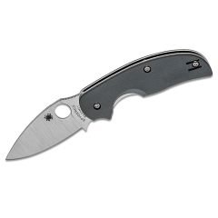 Couteau de chasse Spyderco STE-C123PBK Sage 5 avec lame lisse satinée en acier CPM S30V de 7,6 cm de long et manche FRN noir. Comprend un clip de poche multi-positions