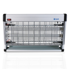 OUTLET Lámpara mata insectos eléctrico Yatek, 30W (2x15w), cubre 150m2, con dos lámparas de repuesto, al fín podrá librarse de los insectos voladores