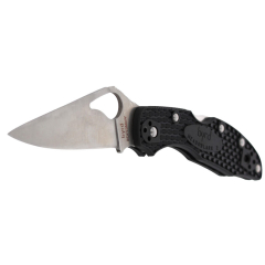 Spyderco STE-BY04PBK2 Couteau pliant Byrd Meadowlark 2 avec lame lisse en acier inoxydable 8Cr13MoV de 7,3 cm de finition satinée de 7,3 cm de long, manche FRN de couleur noire. Comprend un clip de poche multipositions.