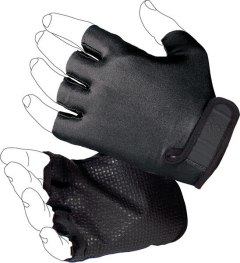 Luvas táticas de meia-lua de Lycra preta Vega Holster OG12