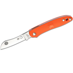 Coltello da caccia Spyderco STE-C189POR Roadie con lama in acciaio Böhler N690Co da 5,3 cm e manico in FRN arancione da 7,5 cm.