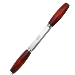 Morakniv STE-13968 Faca divisora de Divisor de madeira com lâmina de de aço inoxidável de 11,5 cm de de comprimento, de acabamento acetinado com cabo duplo de madeira/vermelho 